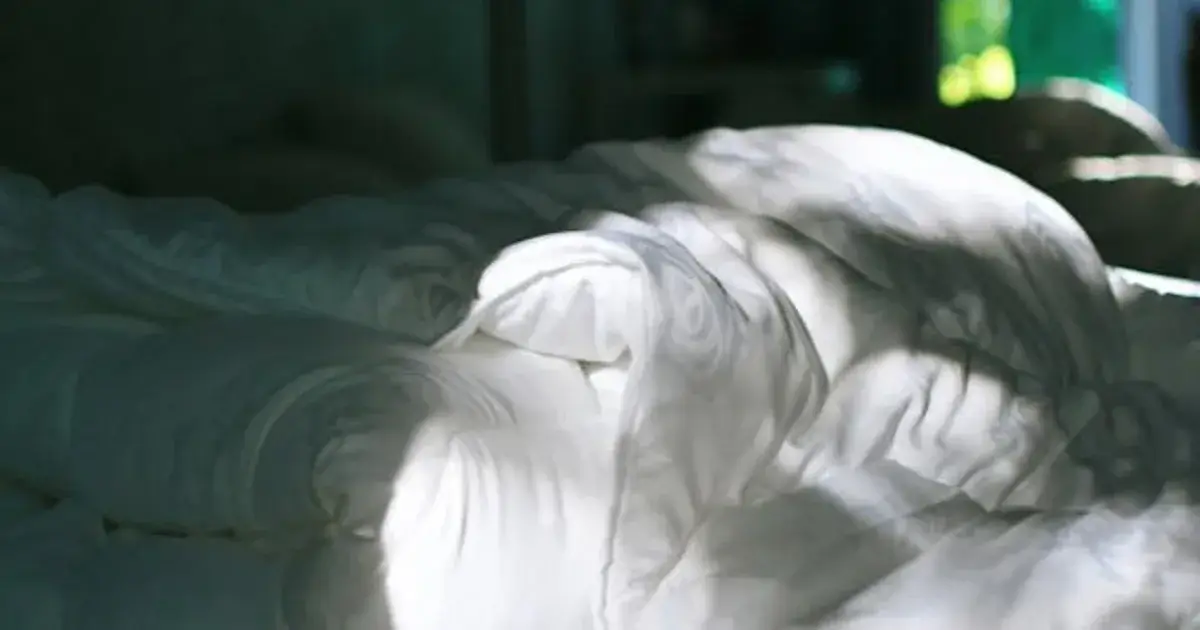Airing a mattress in the sun — bedding in sunlight to air out